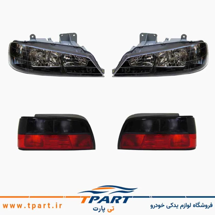 پک جفت چراغ جلو و عقب دودی پژو پارس ELX فناوران