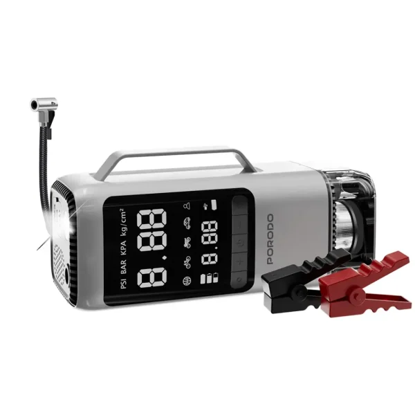 جامپ‌استارتر،جت فن ،جارو شارژی ،پمپ باد و پاوربانک و چراغ قوه پرودو مدل PDPBFCH091BKGR