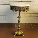 میز تلفن و کنار سالنی خاطره قطر 40 سانت رنگ طلایی و نقره ای خرید از تولیدی