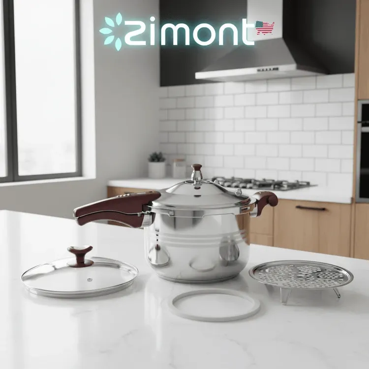 زود پز دسته دار زیمونت- تمام استیل- مدل AMZ-9