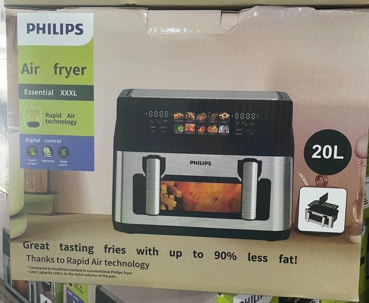 سرخ کن دوقلو فیلیپس- ظرفیت 20 لیتری تمام استیل قدرت 3500W وات- مدل HD-9270