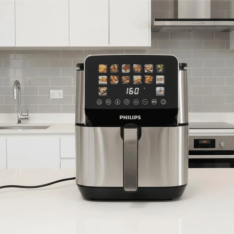 سرخ کن دوالمنت فیلیپس- ظرفیت 15/5 لیتری تمام استیل مانیتور دار- قدرت 3500W وات- مدل PH-9880