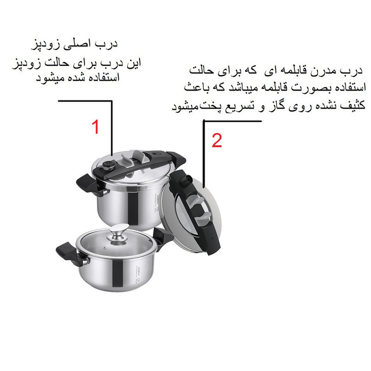 زودپز دوقلو جی فی نی مدل G-02 گنجایش 4 و 6 لیتر