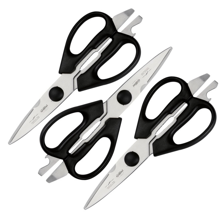 قیچی آشپزخانه 3 عددی جی فی نی GIFFINI کد G-03 مشکی