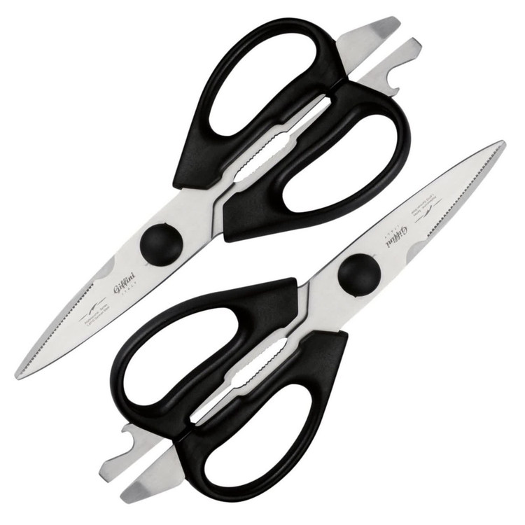 قیچی آشپزخانه 2 عددی جی فی نی GIFFINI کد G-02 مشکی