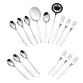 سرویس قاشق چنگال 15 پارچه استیل مات جی فی نی GIFFINI مدل 02