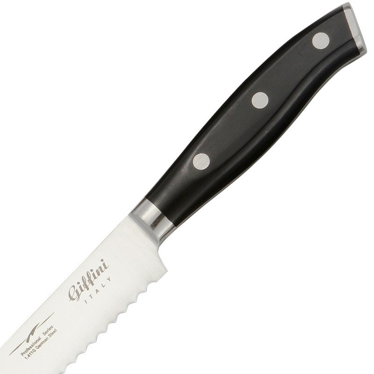 چاقو آشپزخانه اره ایی جی فی نی GIFFINI مشکی مدل G-04