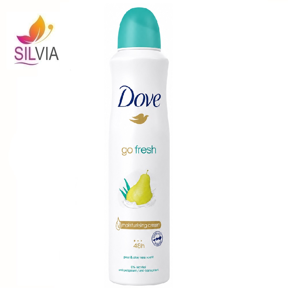 اسپری ضد تعریق زنانه رایحه گلابی و آلوئه ورا مدل Go Fresh داو DOVE حجم 250 میل