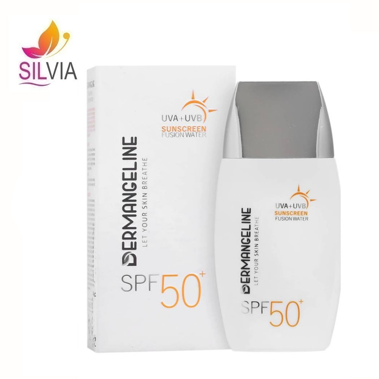 کرم ضد آفتاب فیوژن واتر بیرنگ SPF50 درم انجلین DERMANGELINE حجم 50 میل
