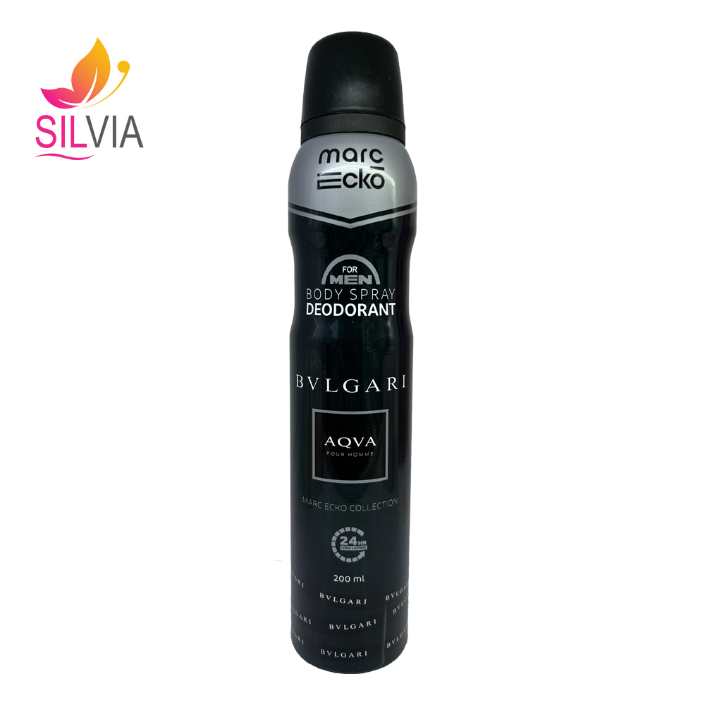 اسپری خوشبو کننده بدن مردانه Bvlgari Aqva Pour Homme مارک اکو 200 میل