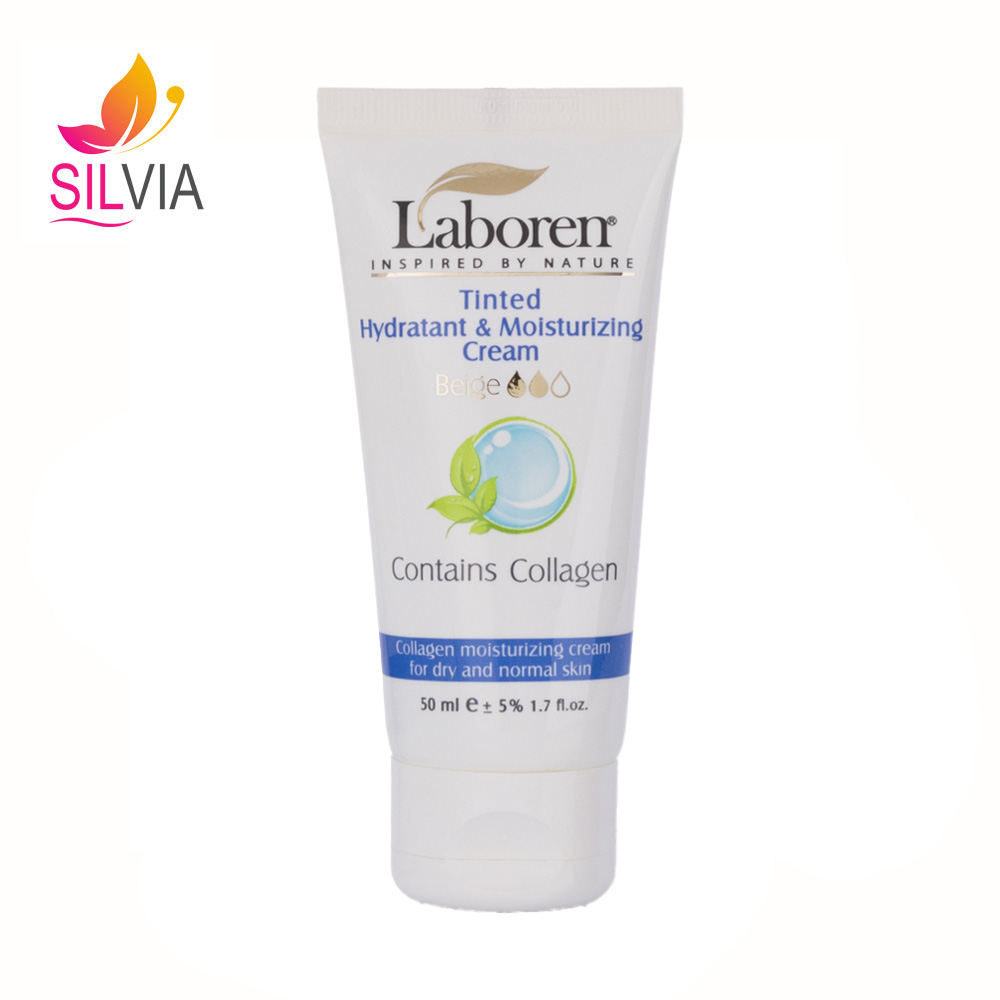 کرم آبرسان و مرطوب کننده رنگی ( بژ ) کلاژن پوست خشک و معمولی لابورن 50 میل