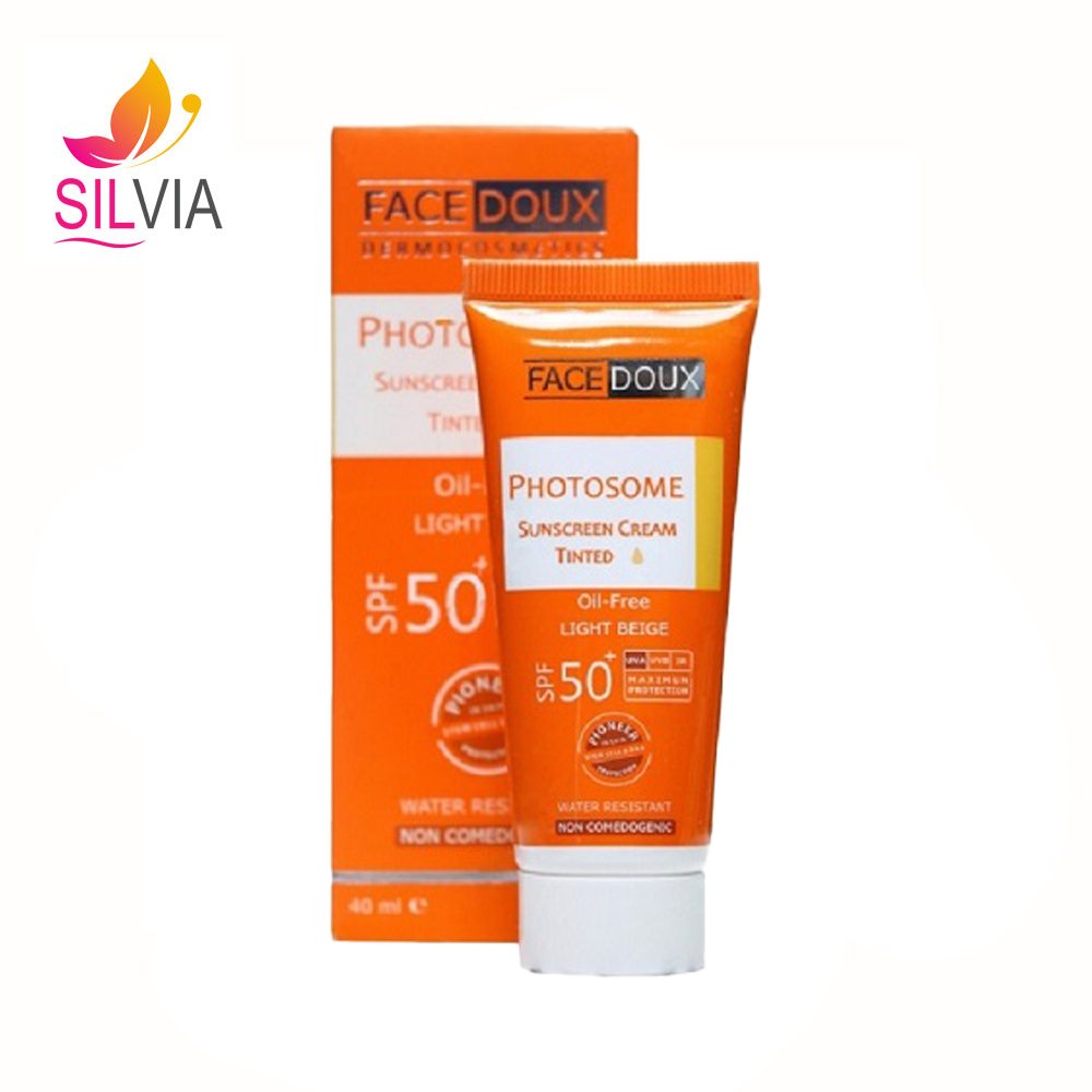 کرم ضدآفتاب رنگی بژ روشن فوتوزوم SPF50 فیس دوکس 40 میل
