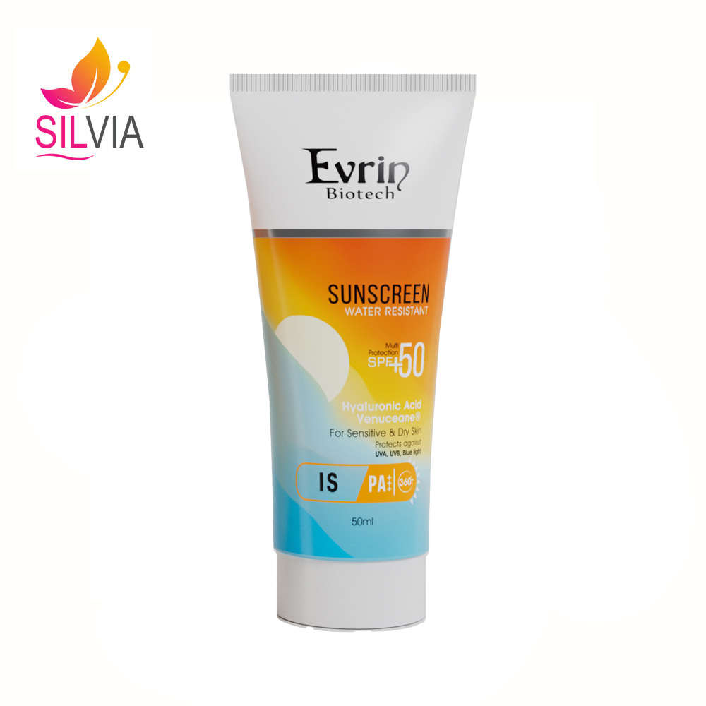 کرم ضد آفتاب پوست خشک و حساس بی رنگ SPF50 اورین بیوتک 50 میل