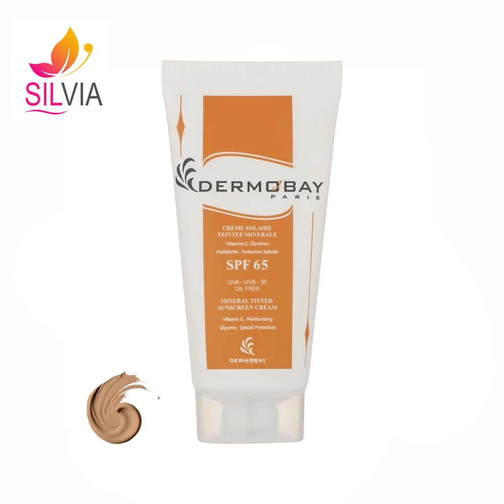 کرم ضدآفتاب رنگی درموبای مدل SPF65 (هلویی روشن)