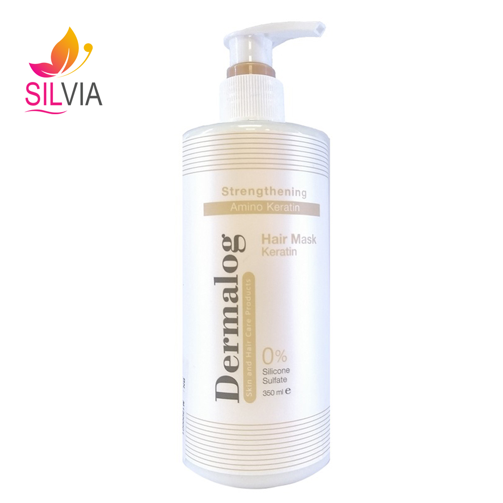 ماسک مو روغن آرگان و کراتین هیدرولیز شده درمالوگ 350 میل
