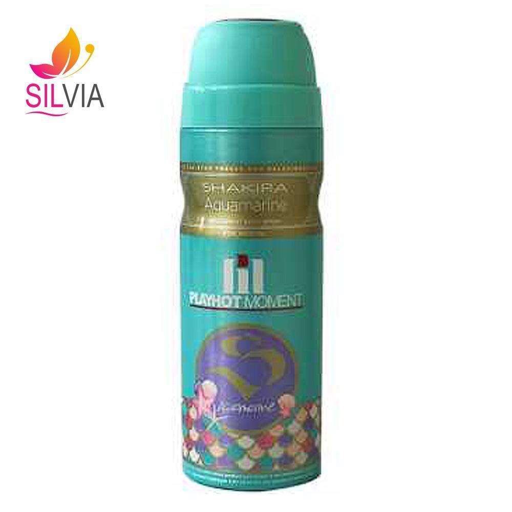 اسپری دئودورانت پلی هات مومنت زنانه Shakira Aquamarine