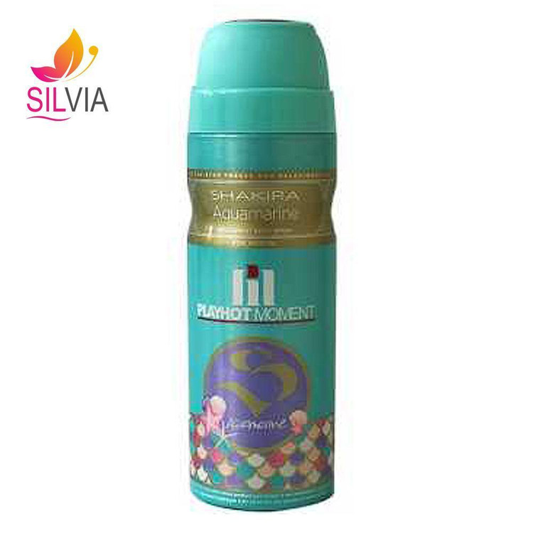 اسپری دئودورانت پلی هات مومنت زنانه Shakira Aquamarine