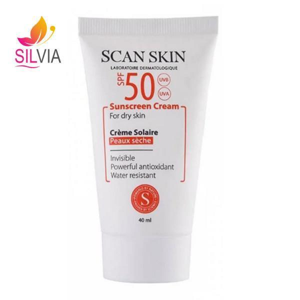 کرم ضد آفتاب فاقد رنگ پوست خشک SPF50 اسکن اسکین 40 میل