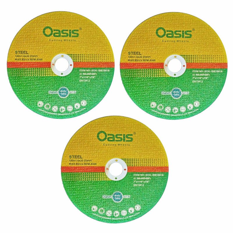 کنزاکس صفحه فرز استیل بر اوسیس مدل 180X1.6 بسته 3 عددی