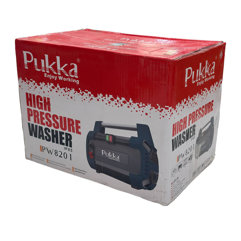 کنزاکس کارواش برقی 110 بار 1400 وات پوکا با موتور ذغالی پوکا مدل PW-8200 با حداکثر دبی آب 5.5 لیتر بر دقیقه