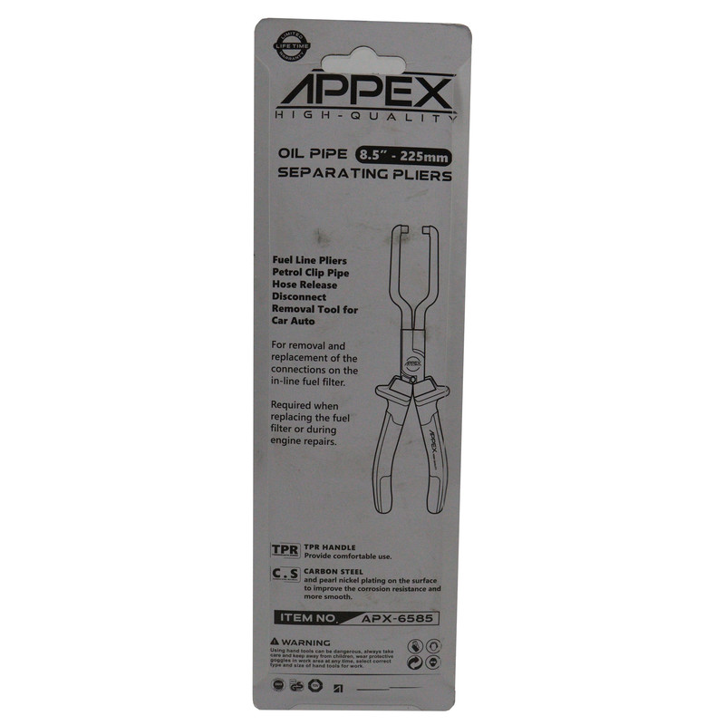 انبر سوکت بنزین اپکس مدل YP-APX-6585-225MM سایز 8.5 اینچ توس