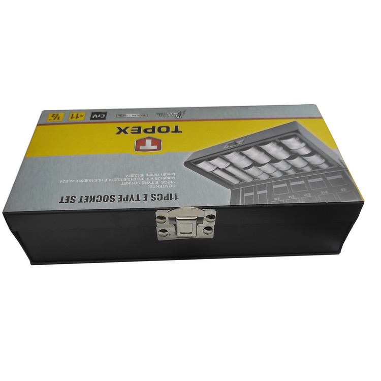 آچار بکس تاپکس مدل SMT-TOPEX-12INCH-11PCS-E مجموعه11عددی توس