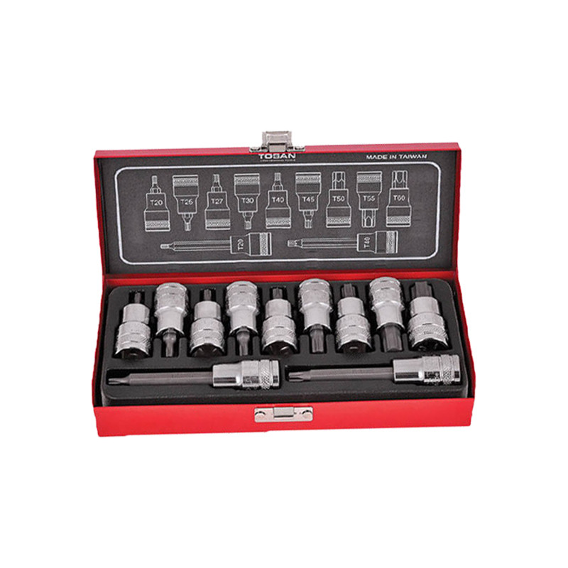 مجموعه 11 عددی آچار بکس توسن مدل T1253-11T توس