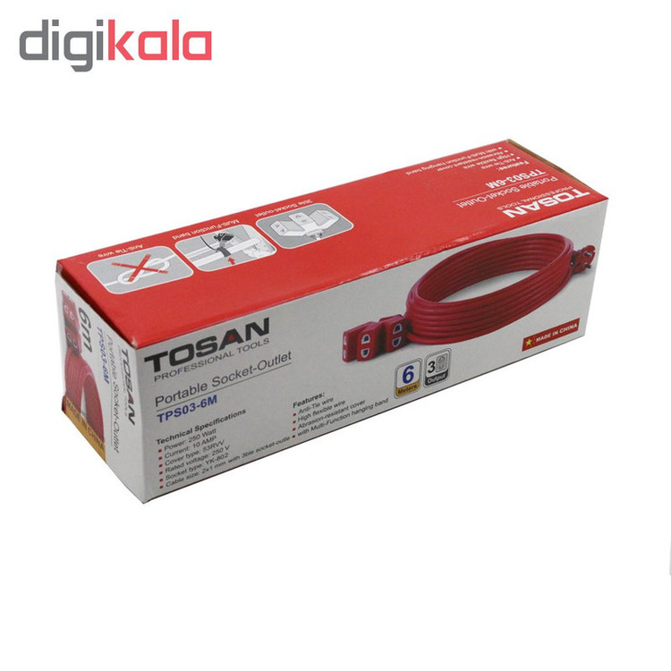 چند راهی برق توسن مدل TPS03-6M توس