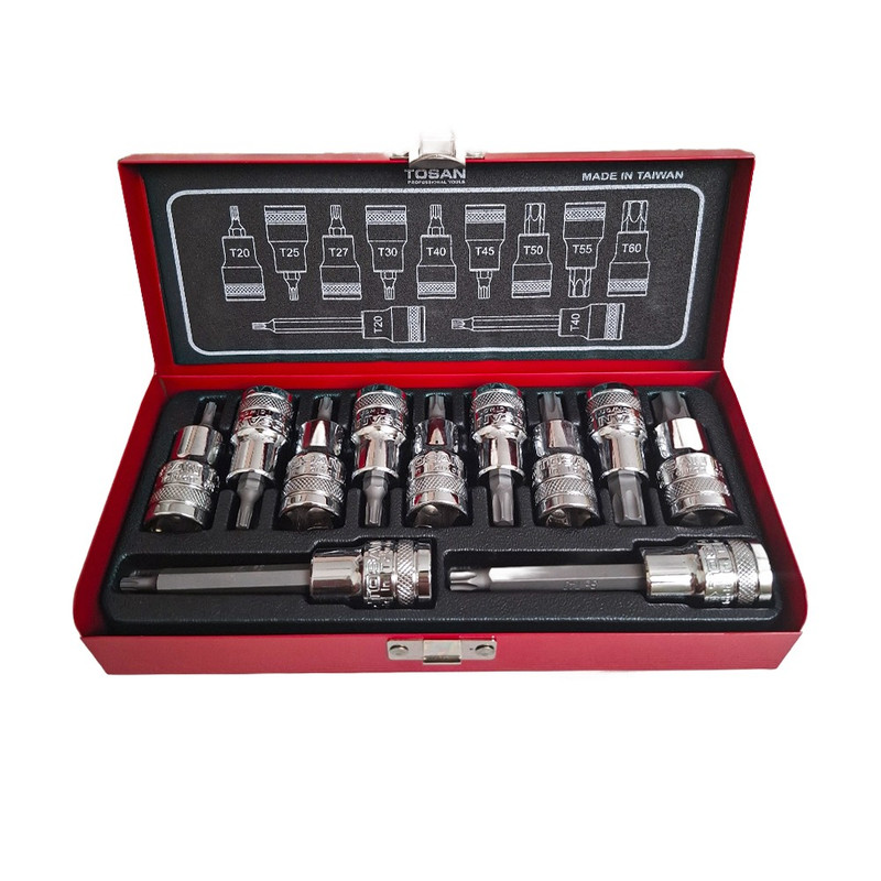 آچار بکس توسن مدل T1253-11T مجموعه 11 عددی توس