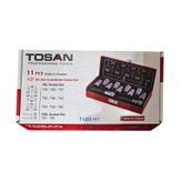 آچار بکس توسن مدل T1253-11T مجموعه 11 عددی توس