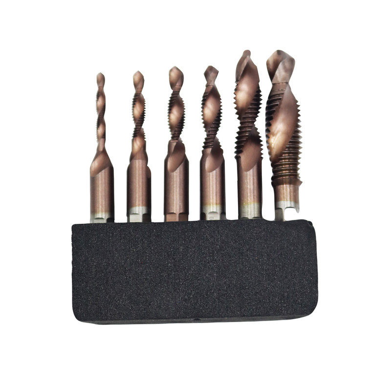 قلاویز سر مته ریزو مدل YP-DRIL-TAPBITS SET مجموعه 6 عددی توس
