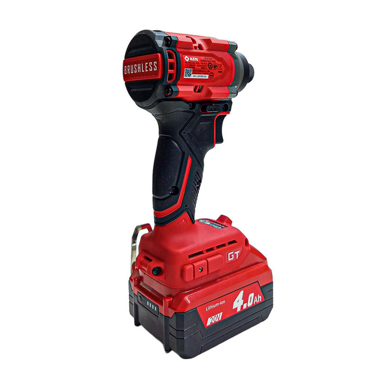 دریل پیچ گوشتی شارژی ضربه ای براشلس 10 میلی متری 20 ولت کِن مدل BL6720D