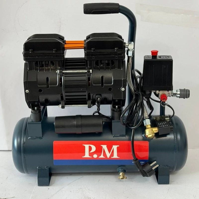 کمپرسور باد سایلنت پی ام TM-12 ظرفیت 12 لیتر بدون روغن
