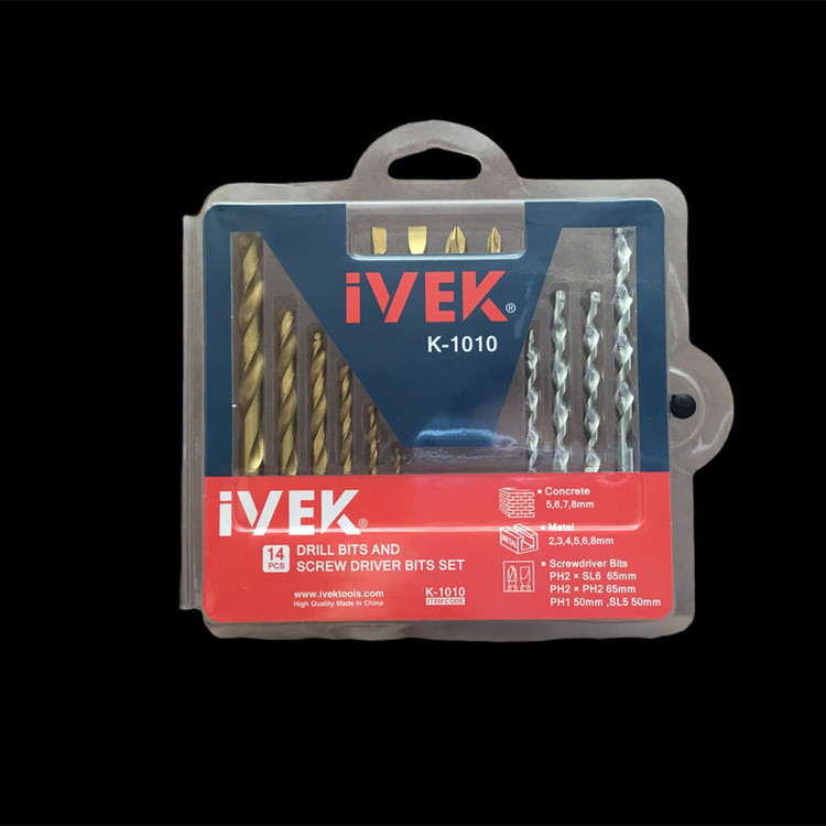 مته و سری پیچ گوشتی ایوک مدل K-1010 کد ju76 مجموعه 10 عددی
