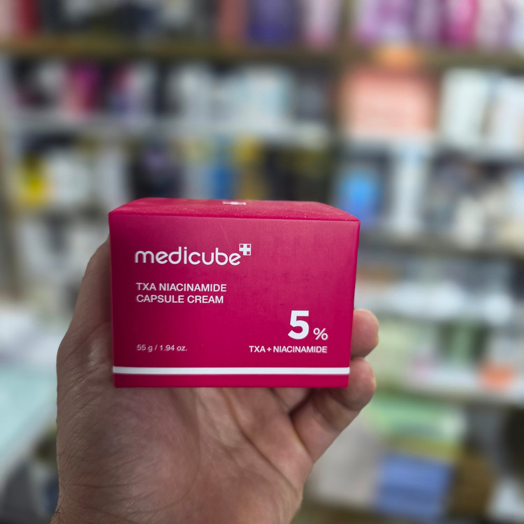 کرم کپسولی نیاسینامید مدی کیوب ضدلک روشن کننده ترانگزامیک 55ml