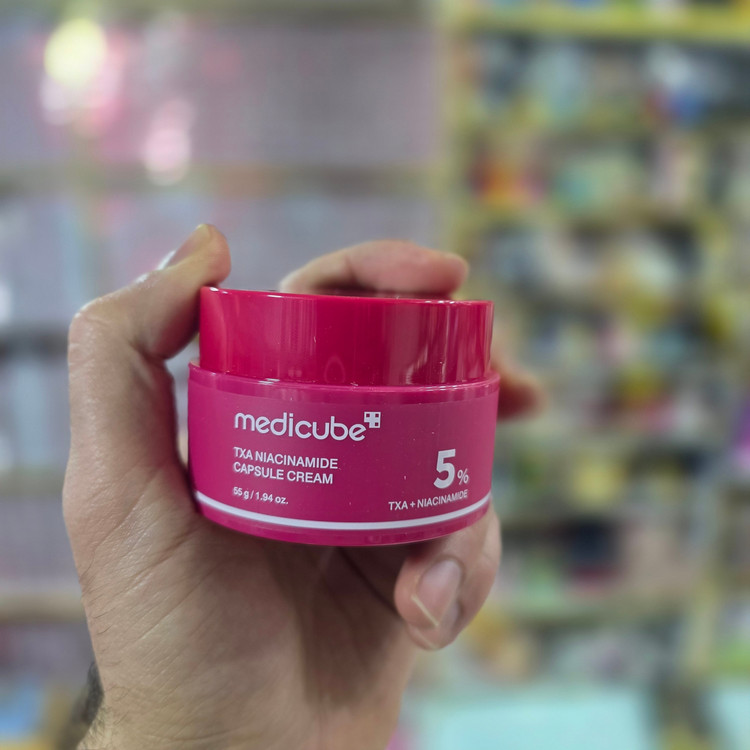 کرم کپسولی نیاسینامید مدی کیوب ضدلک روشن کننده ترانگزامیک 55ml