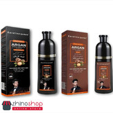 شامپو رنگ موی مشکی و قهوه ای انگلیس کراتین کویین با روغن آرگان 420ml