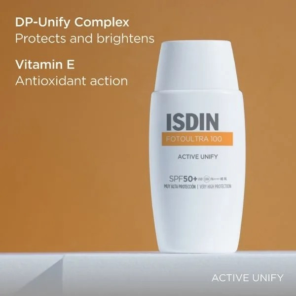 ضد آفتاب ضدلک ایزدین اکتیویونیفای بدون رنگ اورجینال 50ml کاهش لک و محافظت کامل