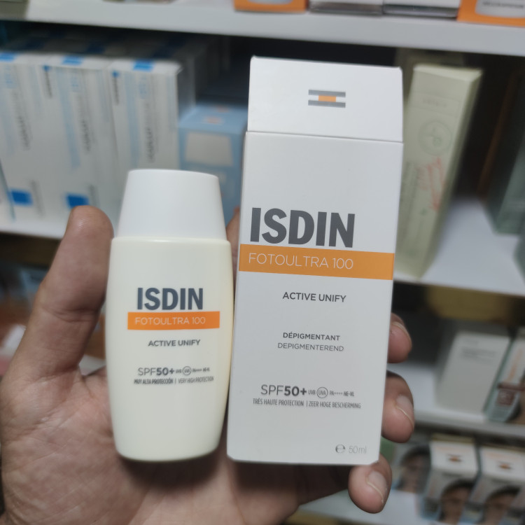 ضد آفتاب ضدلک ایزدین اکتیویونیفای بدون رنگ اورجینال 50ml کاهش لک و محافظت کامل