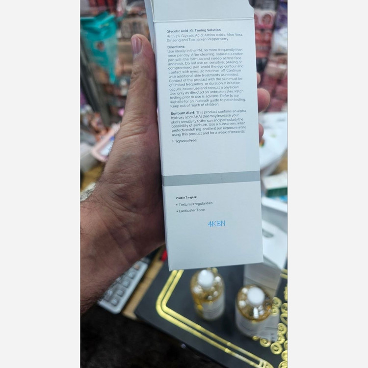 تونر گلیکولیک اسید مناسب صورت و بدن 240ml اصل کانادا بچ کد 5 دو لیبله