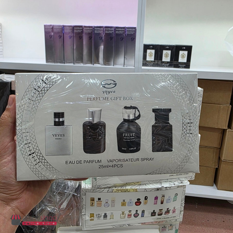 پک 4 عددی مینیاتوری عطر ویز مردانه Veyes Perfume Gift Box مجموعه ادوپرفیوم 25 میل 4 عددی