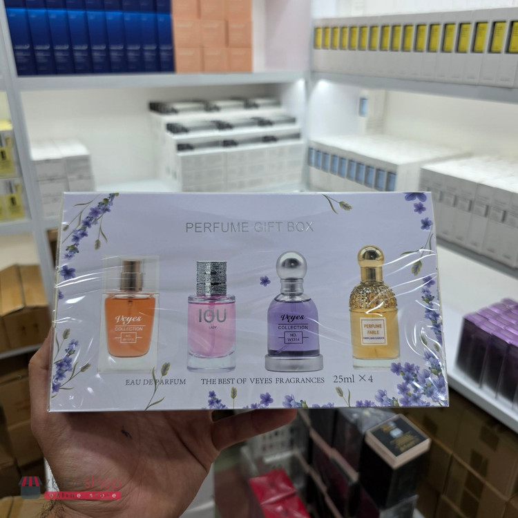 پک ادکلن مینیاتوری 4 عددی ویز (Veyes Perfume Gift Box) مجموعه ادووپرفیوم 25 میل 4