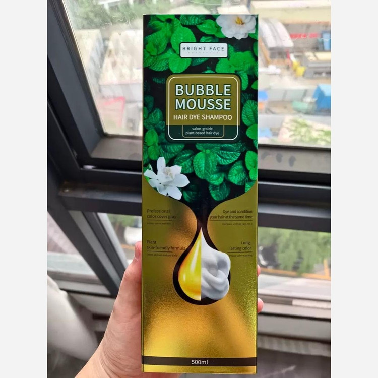 شامپو رنگ مو معروف ژلاتین بابل موس مشکی جدید تستردار اصلی کارتن بزرگ 500ml(تضمینی)