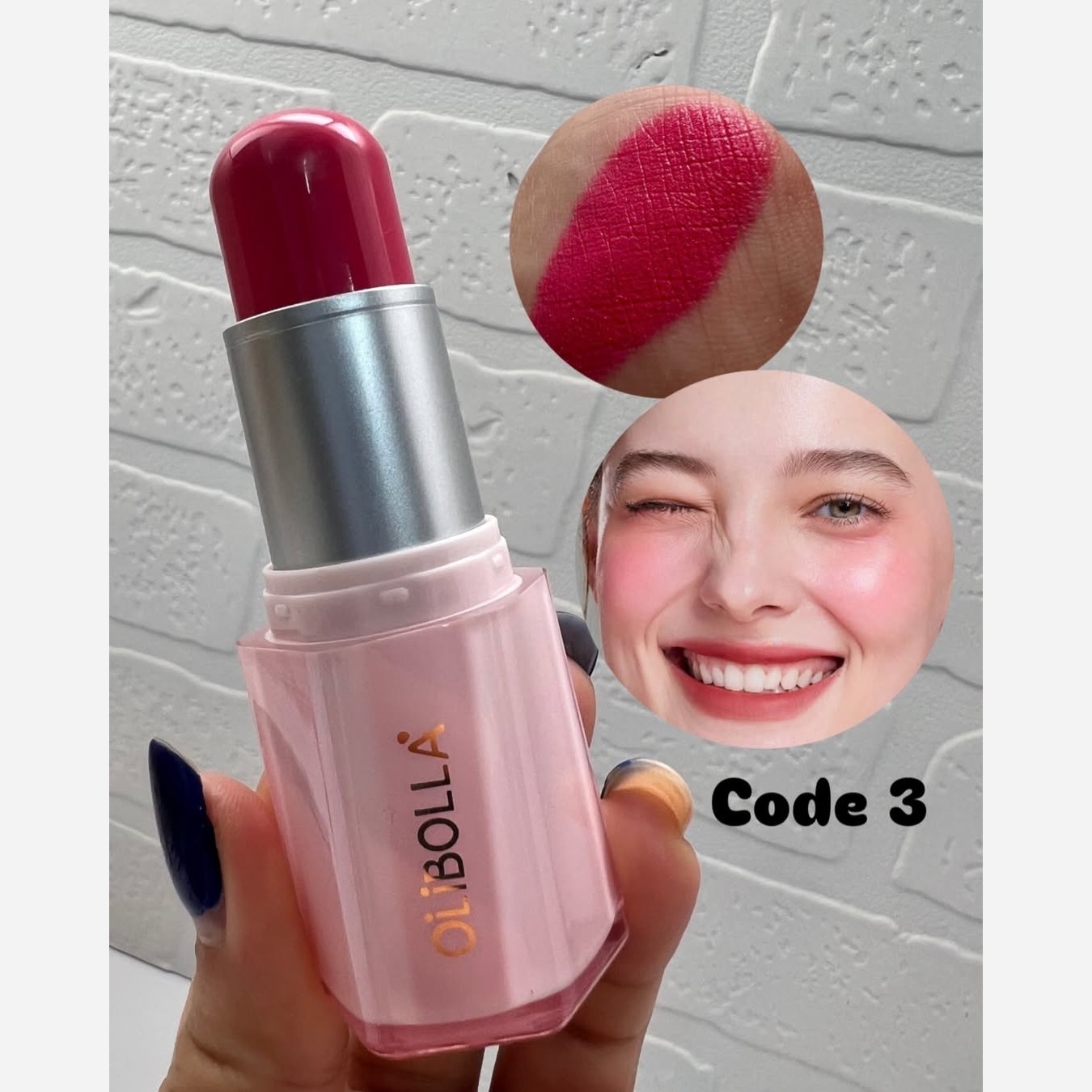 رژگونه کره ای استیکی اولیبالو OLIBOLLA طرح شیگلم