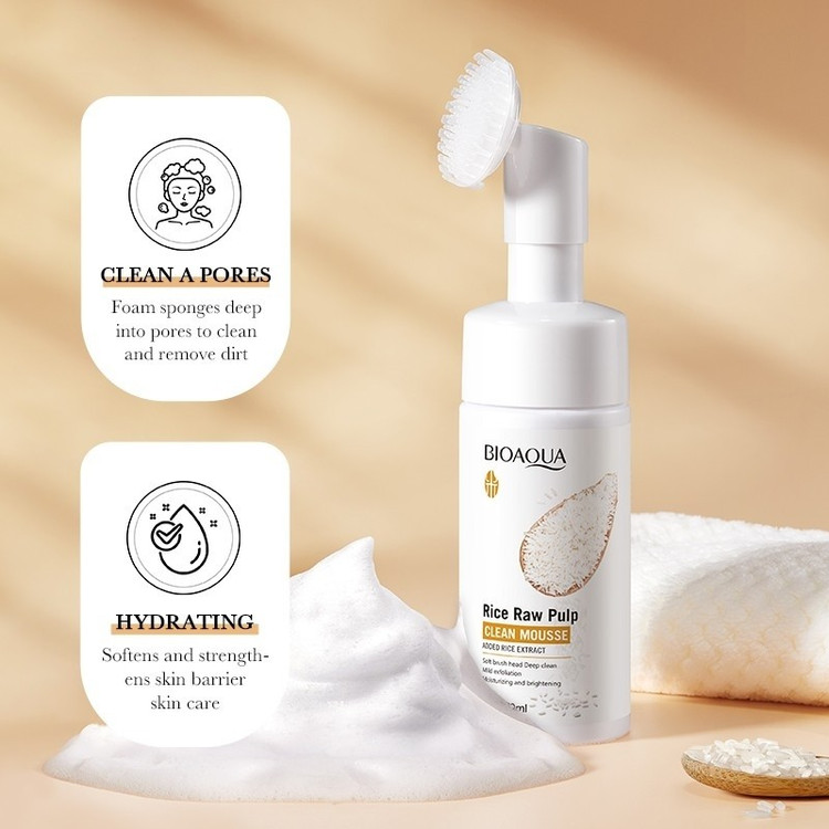 فوم براش دار برنج بیواکوا BIOAQUA