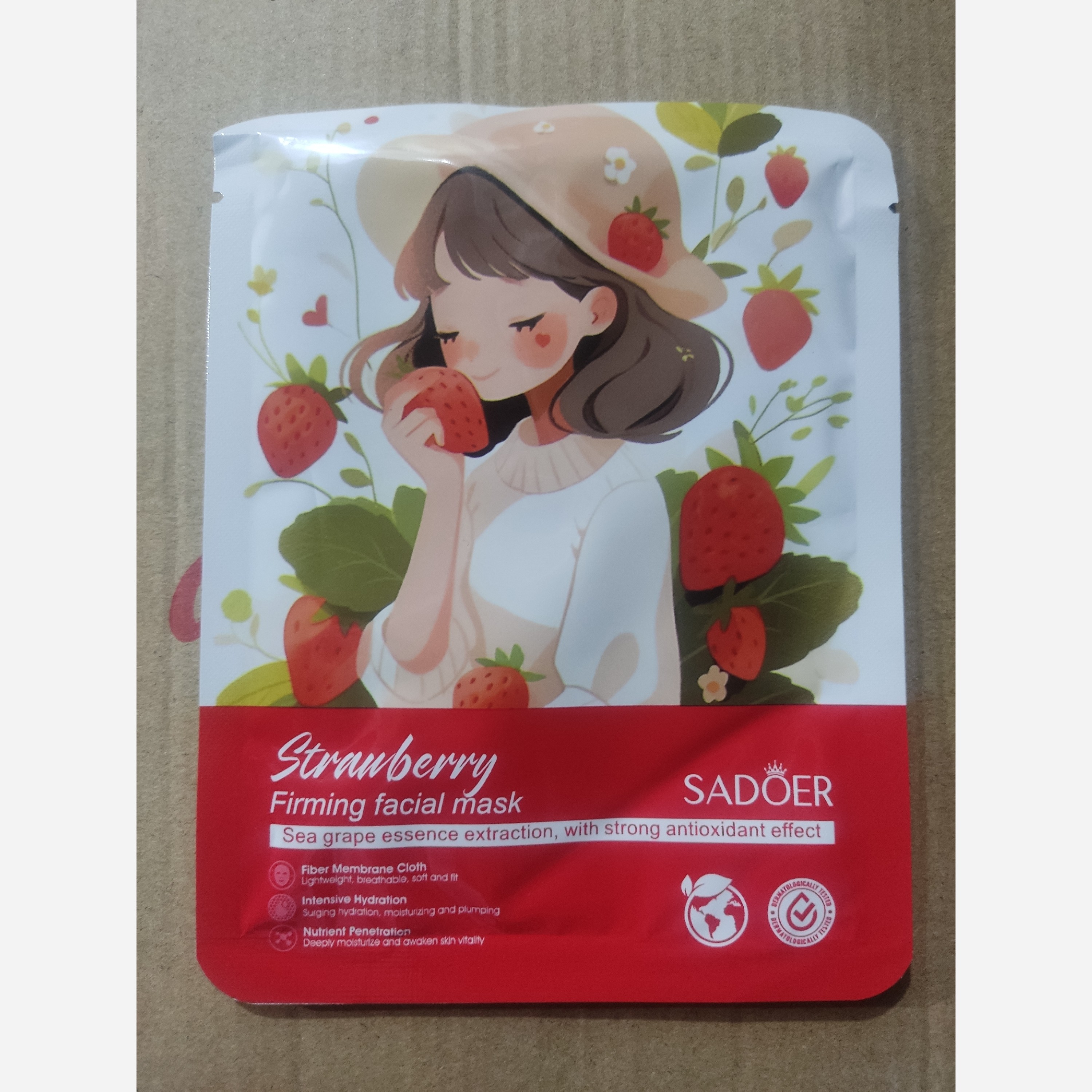 ماسک ورقه ای توت فرنگی سادور (آرایشی بهداشتی افلاک)