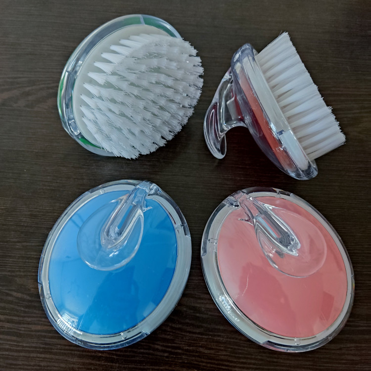 برس سیلیکونی چهارکاره شسشتوی سینک و روشویی و لباس دسته دار برس شستشو