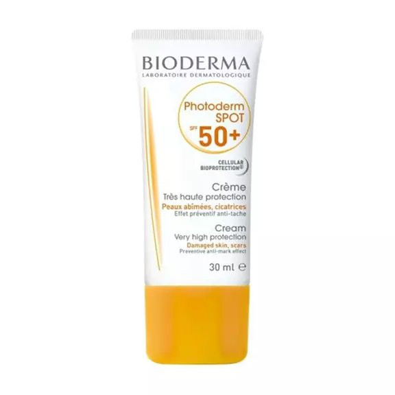 کرم ضد آفتاب بیودرما رنگی (بدون جعبه ) فتودرم اسپات SPF50 بیودرما 30 میلی لیتر