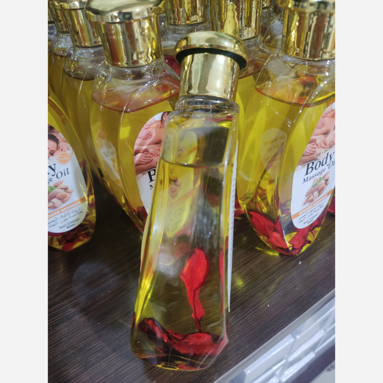 روغن ماساژ تقویتی و درمانی دکتر بوجای حجم 230 میل با عصاره روغن بادام