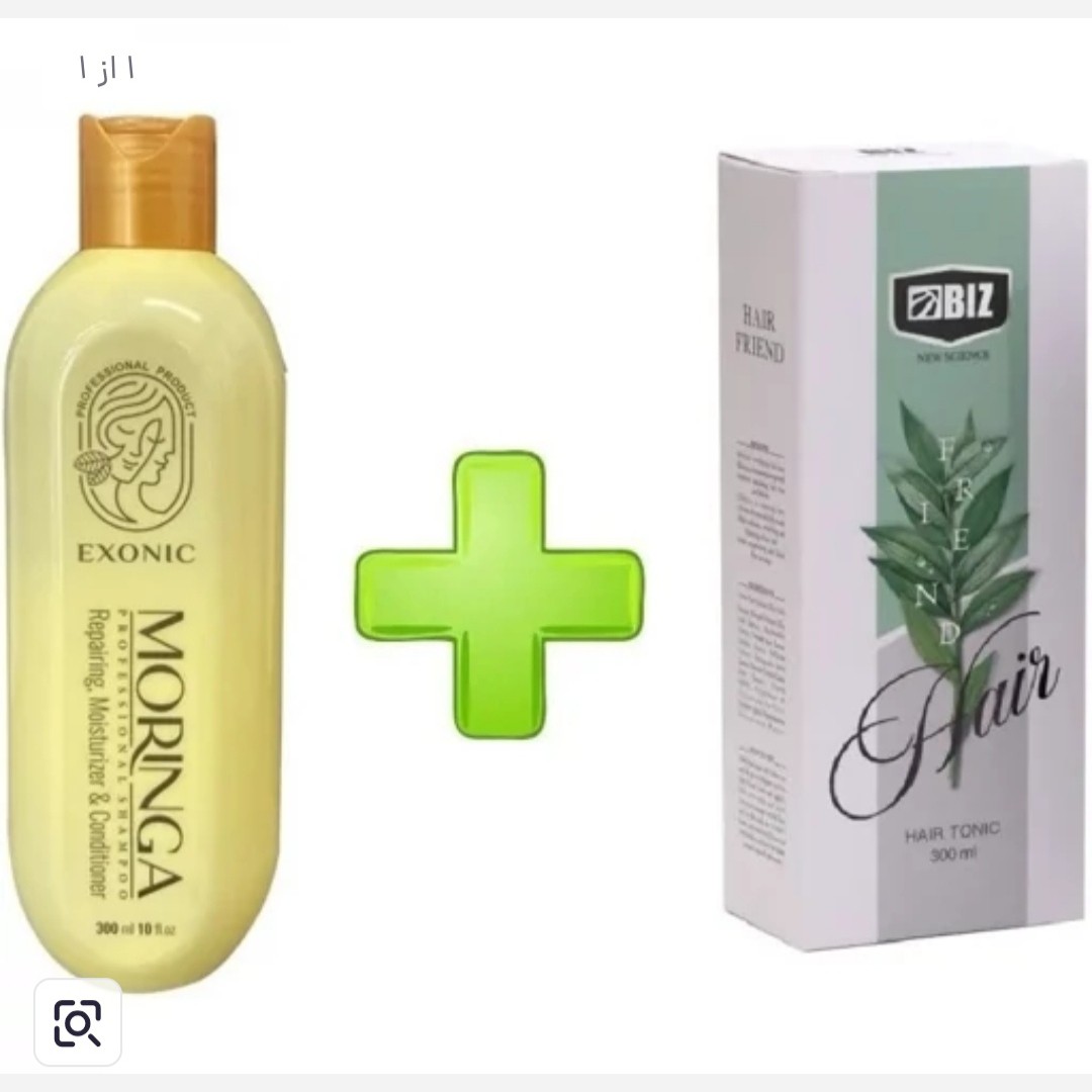 پک قطع ریزش مو شامپو مورینگا و تونیک هیرفرند اصل اصل .